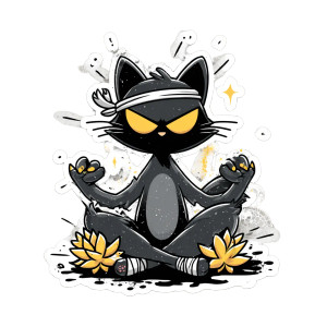 Sassy Yoga Cat Vinyl Car Decal Sticker – Waterproof & UV-Resistant Sassy Yoga Cat Vinyl Car Decal Sticker – Waterproof & UV-Resistant