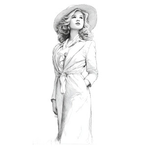 Anxious Lady Smoking Vinyl Car Decal Sticker – Waterproof & UV-Resistant 