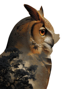 Moonlit Owl V4 Vinyl Car Decal Sticker – Waterproof & UV-Resistant 