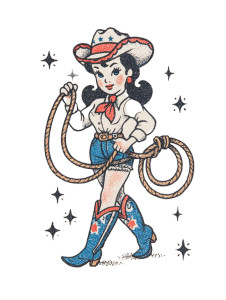 Vintage Cowgirl Tattoo V2 Vinyl Car Decal Sticker – Waterproof & UV-Resistant Vintage Cowgirl Tattoo V2 Vinyl Car Decal Sticker – Waterproof & UV-Resistant