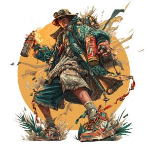 Rebellious Protester Vinyl Car Decal Sticker – Waterproof & UV-Resistant 