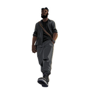 Cartoon Black Man Vinyl Car Decal Sticker – Waterproof & UV-Resistant 
