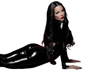 Latex-Clad Woman V3 Vinyl Car Decal Sticker – Waterproof & UV-Resistant 6.72"