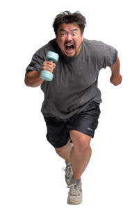 Panicked Sprinting Man Vinyl Car Decal Sticker – Waterproof & UV-Resistant 8.96"