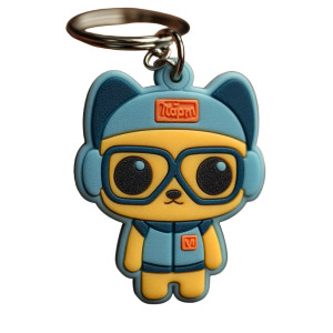 Hip Hop Dog Keychain Vinyl Car Decal Sticker – Waterproof & UV-Resistant 3.4133333333333336"