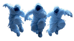 Ghostly Cyber Ninjas Vinyl Car Decal Sticker – Waterproof & UV-Resistant 2.72"