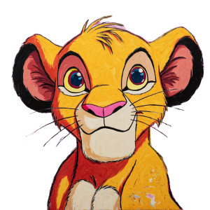 Colorful Cartoon Lion Vinyl Car Decal Sticker – Waterproof & UV-Resistant 3.4133333333333336"