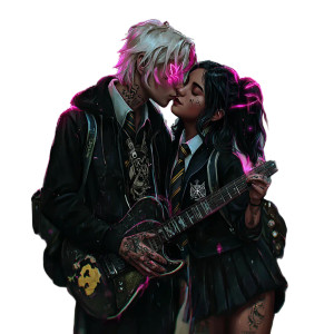 Magical Teen Kiss Vinyl Car Decal Sticker – Waterproof & UV-Resistant 6.826666666666667"