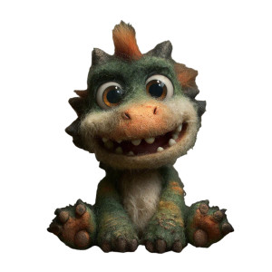 Fluffy Dinosaur Monster Vinyl Car Decal Sticker – Waterproof & UV-Resistant 6.826666666666667"