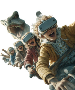 Vr Dinosaur Adventure Vinyl Car Decal Sticker – Waterproof & UV-Resistant 8.0"