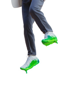 Running Sneaker Art Vinyl Car Decal Sticker – Waterproof & UV-Resistant 8.213333333333333"