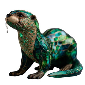 Emerald Otter Vinyl Car Decal Sticker – Waterproof & UV-Resistant 3.4133333333333336" Emerald Otter Vinyl Car Decal Sticker – Waterproof & UV-Resistant 3.4133333333333336"
