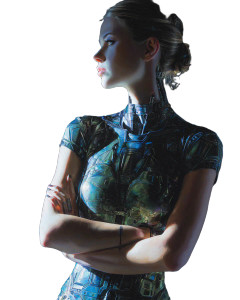 Futuristic Android Woman V3 Vinyl Car Decal Sticker – Waterproof & UV-Resistant 8.0"