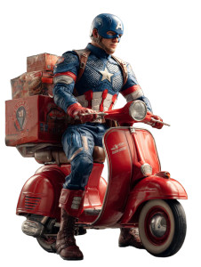 Captain America Delivery Vinyl Car Decal Sticker – Waterproof & UV-Resistant 4.1066666666666665"