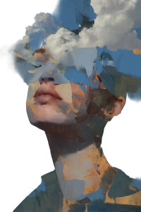 Surreal Portrait V11 Vinyl Car Decal Sticker – Waterproof & UV-Resistant 8.96"