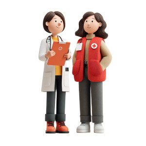 Female Doctor Talking Vinyl Car Decal Sticker – Waterproof & UV-Resistant 3.4133333333333336"