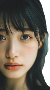 Japanese Girl Portrait V24 Vinyl Car Decal Sticker – Waterproof & UV-Resistant 4.8533333333333335"