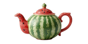 Whimsical Watermelon Teapot Vinyl Car Decal Sticker – Waterproof & UV-Resistant 2.56"