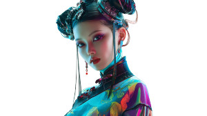 Cyberpunk Hanfu Girl Vinyl Car Decal Sticker – Waterproof & UV-Resistant 5.4 Cyberpunk Hanfu Girl Vinyl Car Decal Sticker – Waterproof & UV-Resistant 5.4