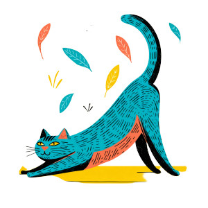 Yoga Cat V4 Vinyl Car Decal Sticker – Waterproof & UV-Resistant 3.4133333333333336"