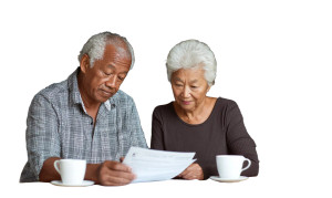 Elderly Couple Coffee Vinyl Car Decal Sticker – Waterproof & UV-Resistant 2.8266666666666667"