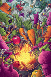 Veggie Rock Moshpit Vinyl Car Decal Sticker – Waterproof & UV-Resistant 8.96"