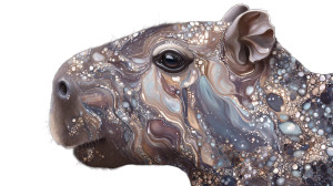 Zen Capybara Vinyl Car Decal Sticker – Waterproof & UV-Resistant 5.4