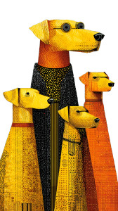 Beautiful Illustrated Dogs V2 Vinyl Car Decal Sticker – Waterproof & UV-Resistant 4.8533333333333335"