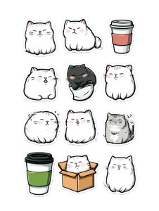 Chubby Cats Sticker Vinyl Car Decal Sticker – Waterproof & UV-Resistant 8.213333333333333" Chubby Cats Sticker Vinyl Car Decal Sticker – Waterproof & UV-Resistant 8.213333333333333"