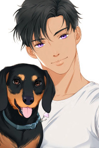 Anime Man With Dachshund Vinyl Car Decal Sticker – Waterproof & UV-Resistant 4.4