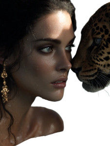 Woman And Leopard Vinyl Car Decal Sticker – Waterproof & UV-Resistant 4.1066666666666665" Woman And Leopard Vinyl Car Decal Sticker – Waterproof & UV-Resistant 4.1066666666666665"