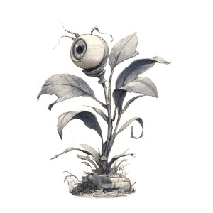 Eye Plant Concept Vinyl Car Decal Sticker – Waterproof & UV-Resistant 3.4133333333333336"