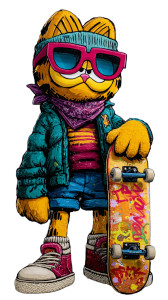 Hip-Hop Garfield Vinyl Car Decal Sticker – Waterproof & UV-Resistant 9.706666666666667"