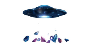 Ufo Capturing Gems Vinyl Car Decal Sticker – Waterproof & UV-Resistant 2.72"