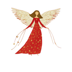 Christmas Angel V2 Vinyl Car Decal Sticker – Waterproof & UV-Resistant 6.826666666666667"