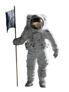 2025 Moon Astronaut Vinyl Car Decal Sticker – Waterproof & UV-Resistant 4.1066666666666665"