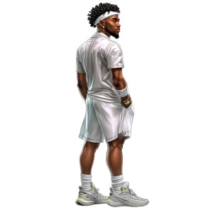 Tennis Player Clipart Vinyl Car Decal Sticker – Waterproof & UV-Resistant 3.4133333333333336"