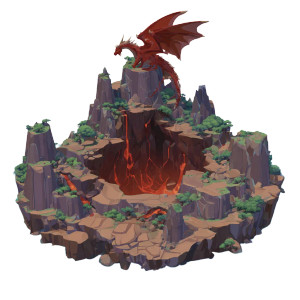 Volcanic Dragon V2 Vinyl Car Decal Sticker – Waterproof & UV-Resistant 6.826666666666667"