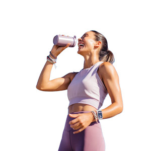 Athletic Woman Hydrating Vinyl Car Decal Sticker – Waterproof & UV-Resistant 6.826666666666667"