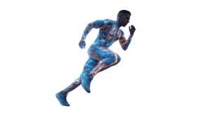 Electric Athlete Vinyl Car Decal Sticker – Waterproof & UV-Resistant 2.72"
