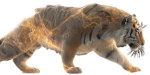 Flame Tiger Vinyl Car Decal Sticker – Waterproof & UV-Resistant 5.12"