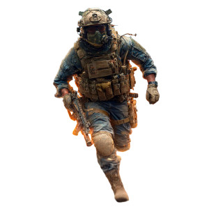 Urban Warzone Soldier Vinyl Car Decal Sticker – Waterproof & UV-Resistant 6.826666666666667"