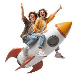 Youth On Rocket Vinyl Car Decal Sticker – Waterproof & UV-Resistant 6.826666666666667"