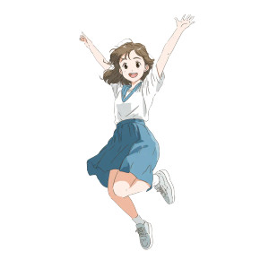 Jumping School Girl V2 Vinyl Car Decal Sticker – Waterproof & UV-Resistant 6.826666666666667"