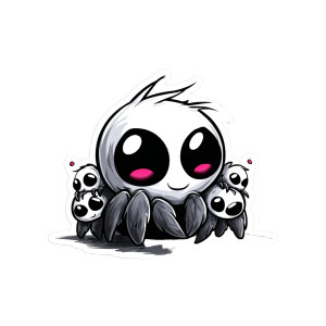 Chibi Spider Sticker Vinyl Car Decal Sticker – Waterproof & UV-Resistant 3.4133333333333336"