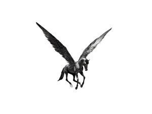 Chaotic Pegasus Tattoo Vinyl Car Decal Sticker – Waterproof & UV-Resistant 6.1866666666666665"