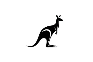 Kangaroo Silhouette Vinyl Car Decal Sticker – Waterproof & UV-Resistant 2.986666666666667"