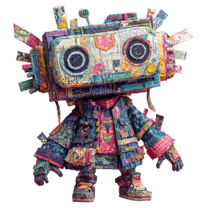 Cyber Ai Origami Vinyl Car Decal Sticker – Waterproof & UV-Resistant 3.4133333333333336"