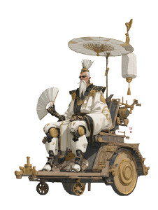 Zhuge Liang Robot Vinyl Car Decal Sticker – Waterproof & UV-Resistant 4.1066666666666665"