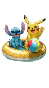 Pikachu And Stitch V3 Vinyl Car Decal Sticker – Waterproof & UV-Resistant 9.706666666666667"